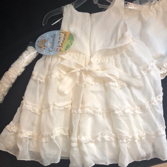Cinderella  baby dress 3 piece set with ruffles - Picture 9 of 10